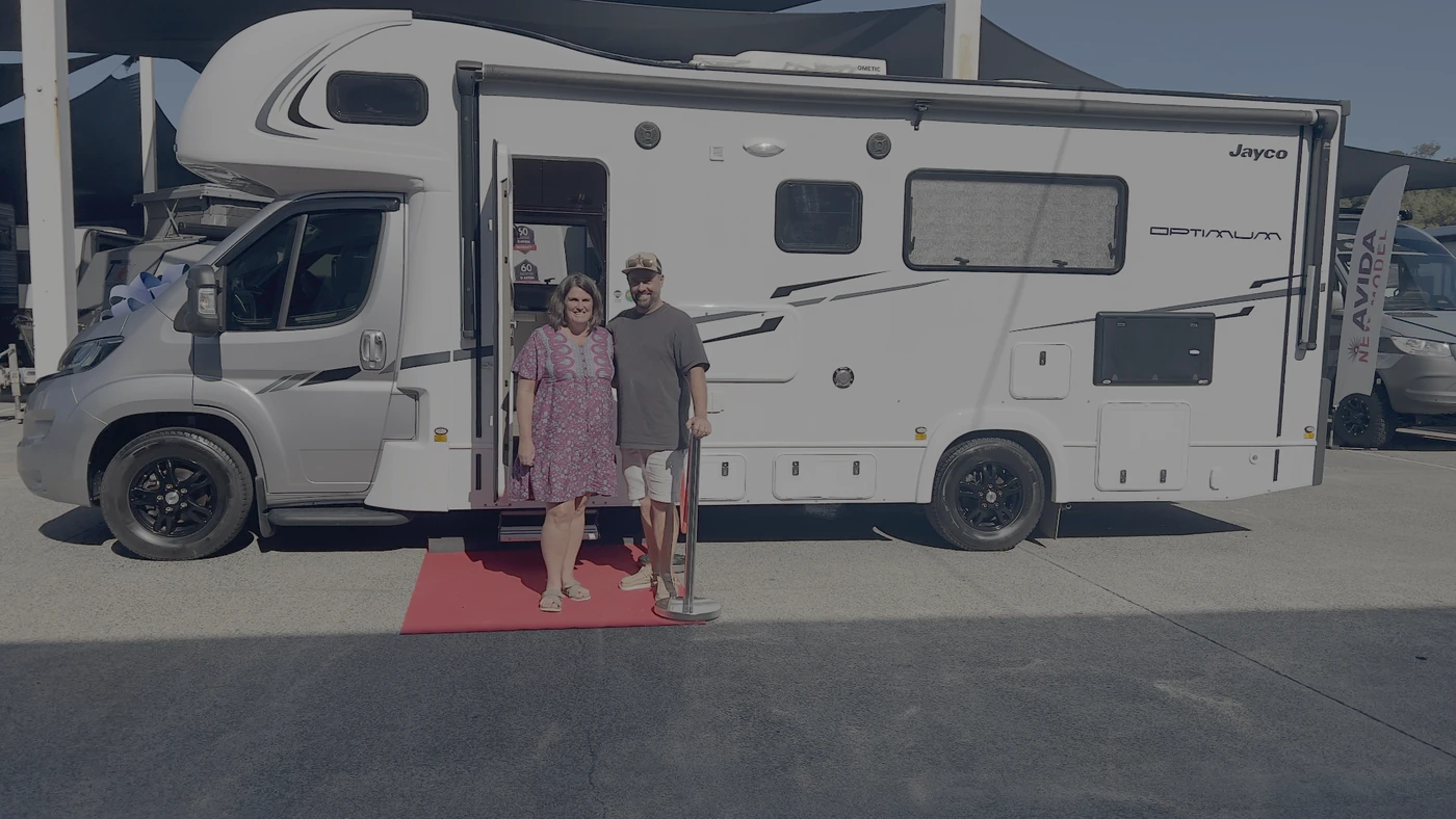 Customer with their financed motorhome