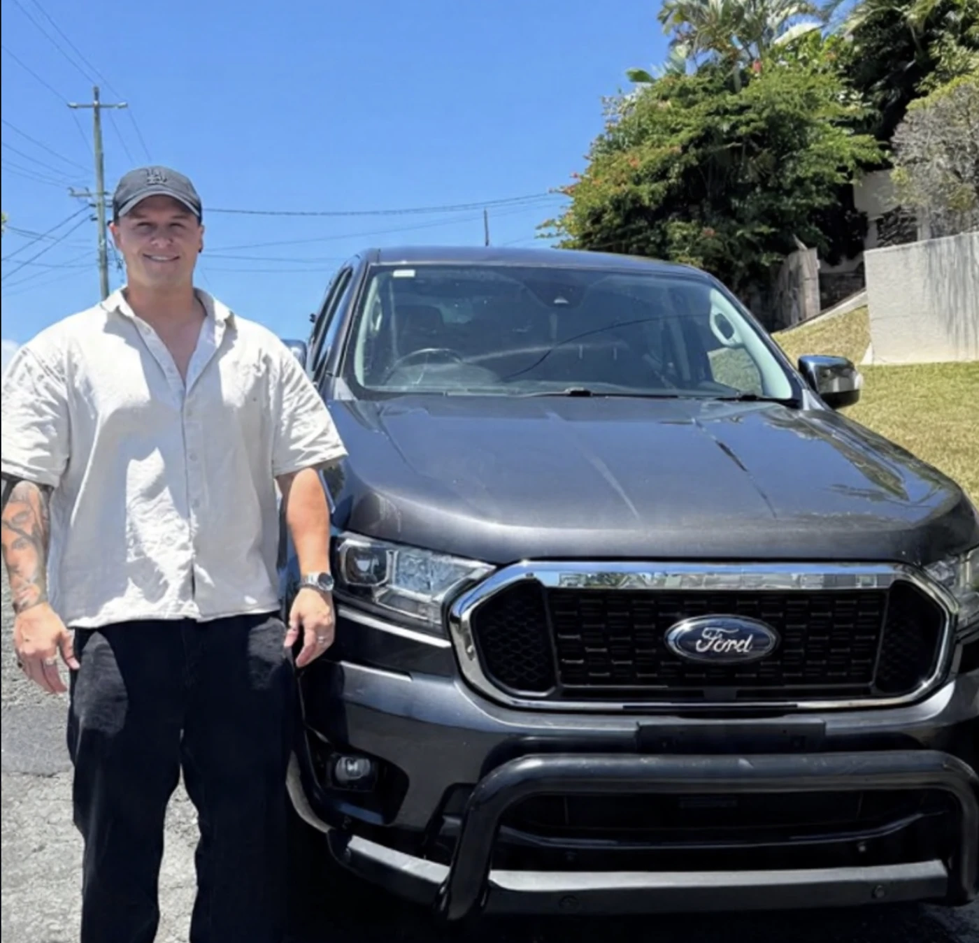 Customer collecting their financed Ford Ranger ute