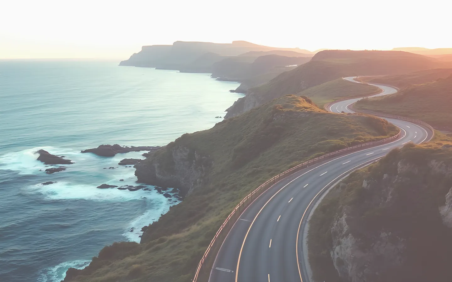 New South Wales coastal highway winding past headlands