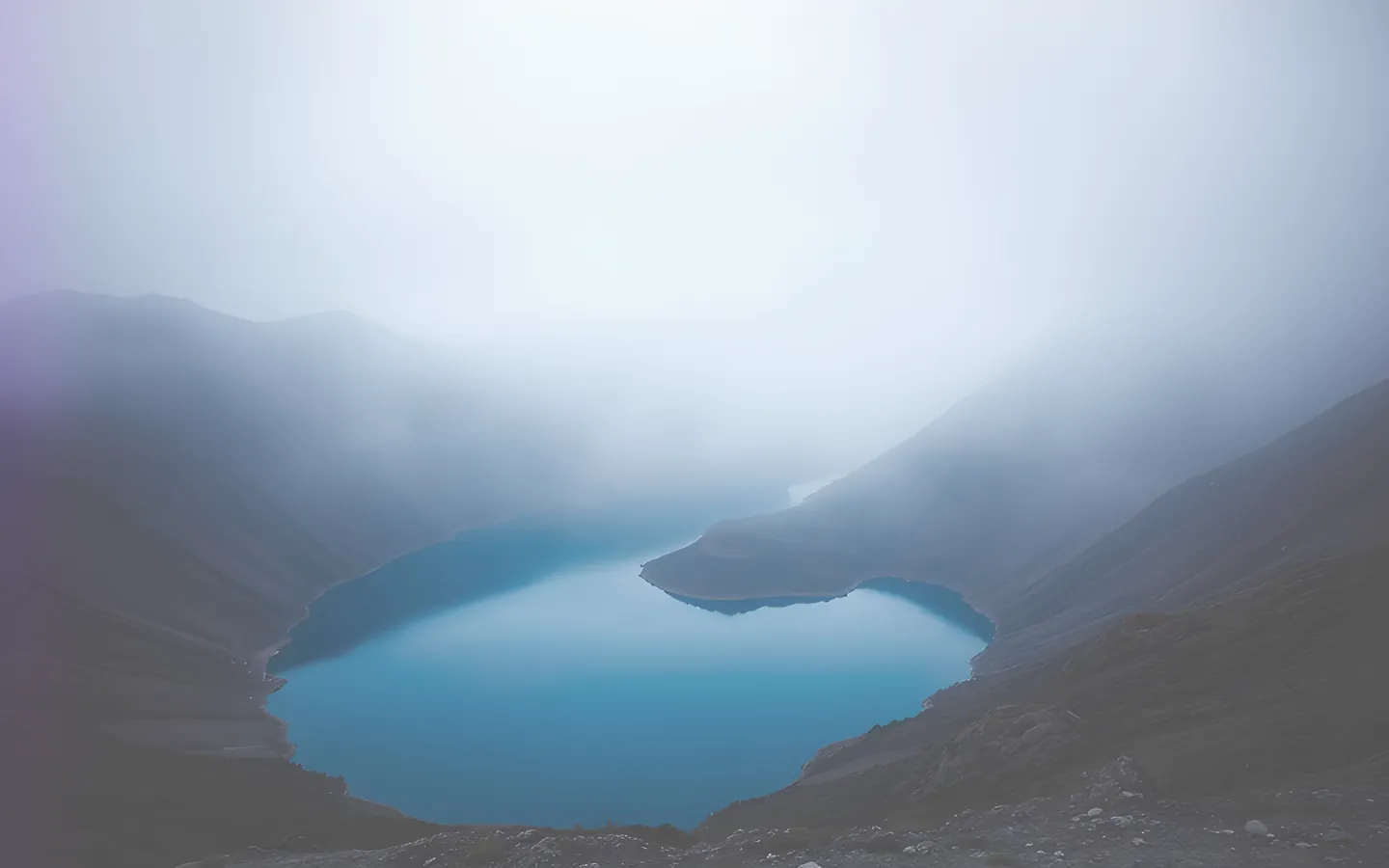 Mount Gambier Blue Lake crater in soft light