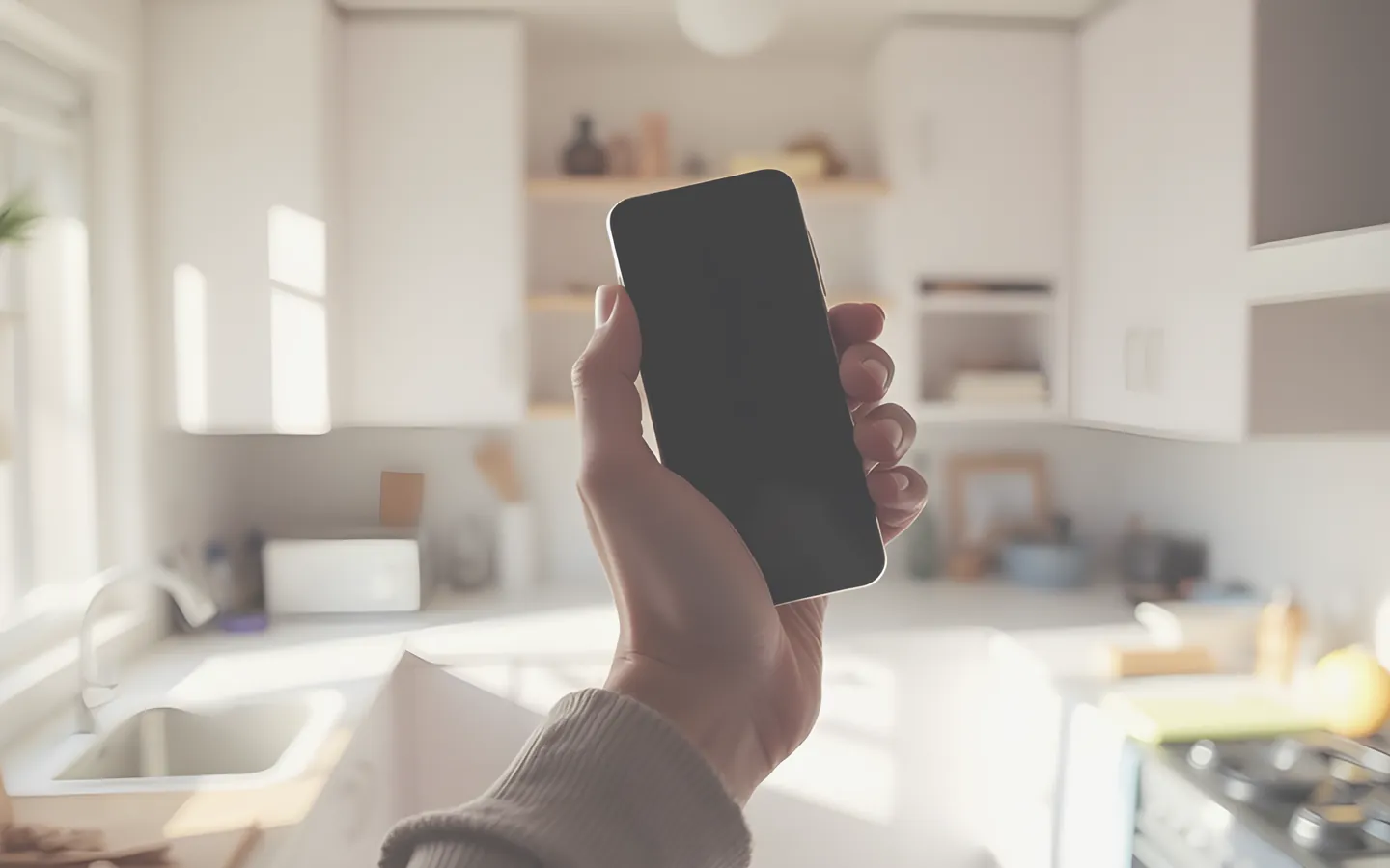 Suspicious email on a phone screen in dim light